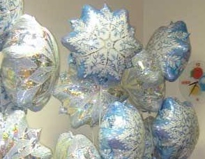 Воздушные шарики-снежинки